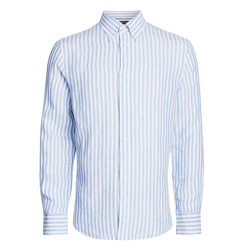 Ανδρικό Πουκάμισο Σιέλ Λινό Regular Tommy Hilfiger MW0MW34646-0A4 Tommy Hilfiger