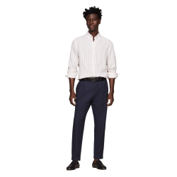 Ανδρικό Πουκάμισο Εκρού Λινό Regular MW0MW34646-0AA Tommy Hilfiger