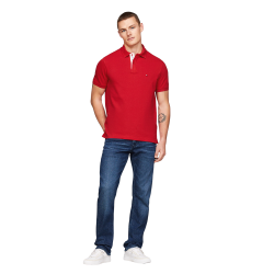 Ανδρικό Polo T-shirt Κόκκινο MW0MW34753-XLG Tommy Hilfiger