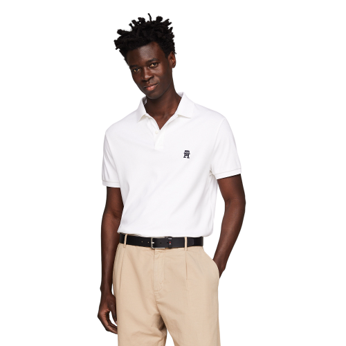 Ανδρικό Polo T-shirt Λευκό MW0MW34783-YBR Tommy Hilfiger
