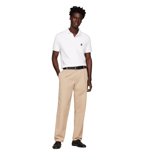 Ανδρικό Polo T-shirt Λευκό MW0MW34783-YBR Tommy Hilfiger