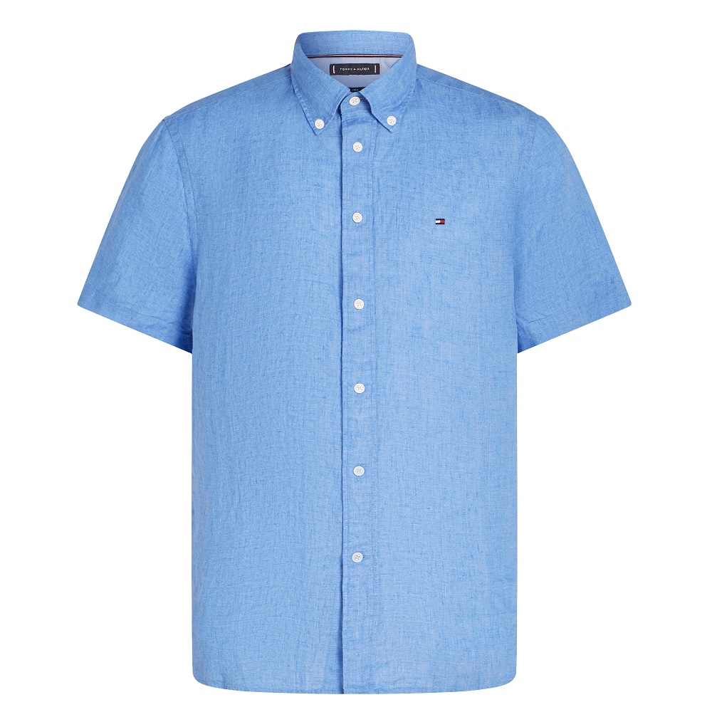 TOMMY HILFIGER</br>Ανδρικό Πουκάμισο Γαλάζιο Λινό Regular MW0MW35207-C30 Tommy Hilfiger TOMMY HILFIGER</br>Ανδρικό Πουκάμισο Γαλάζιο Λινό Regular MW0MW35207-C30 Tommy Hilfiger