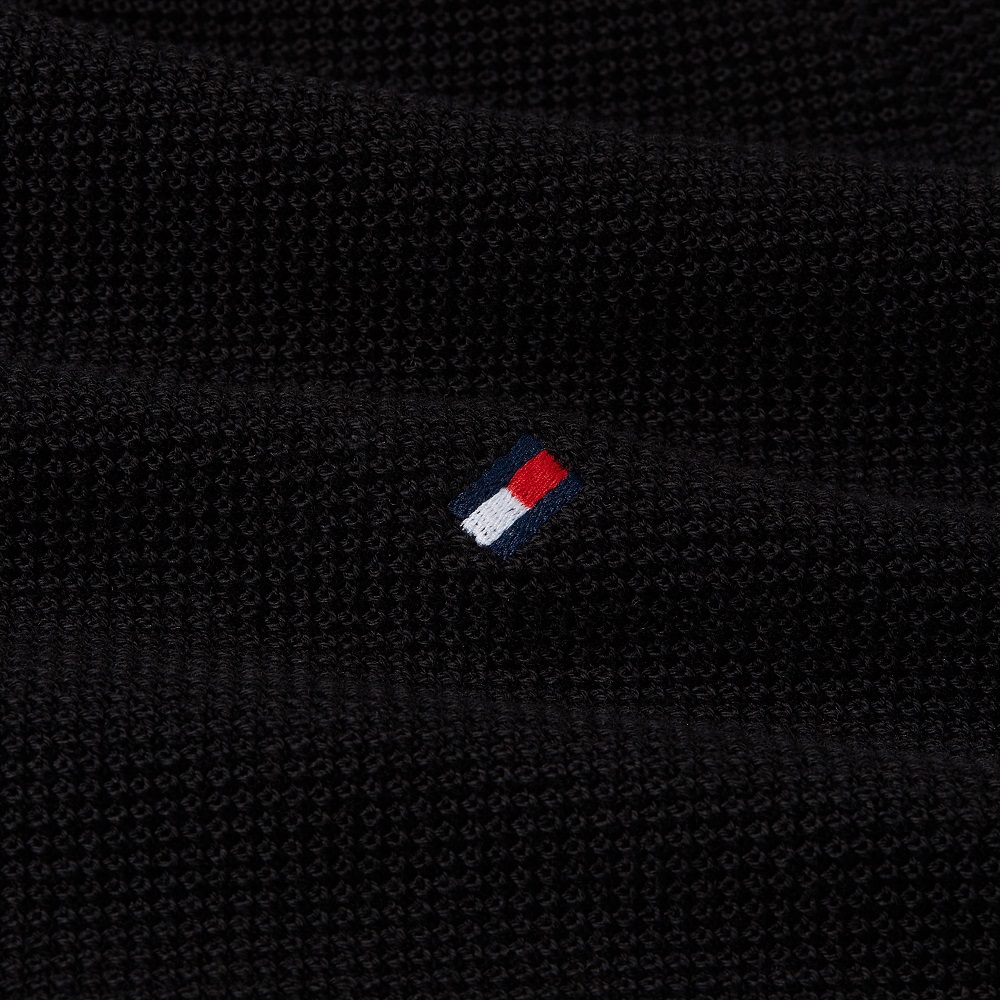 TOMMY HILFIGER</br>Tommy Hilfiger Essential Structure Crewneck Cotton Regular Sweater MW0MW36347-BDS Ανδρικό Πουλόβερ Μαύρο TOMMY HILFIGER</br>Tommy Hilfiger Essential Structure Crewneck Cotton Regular Sweater MW0MW36347-BDS Ανδρικό Πουλόβερ Μαύρο