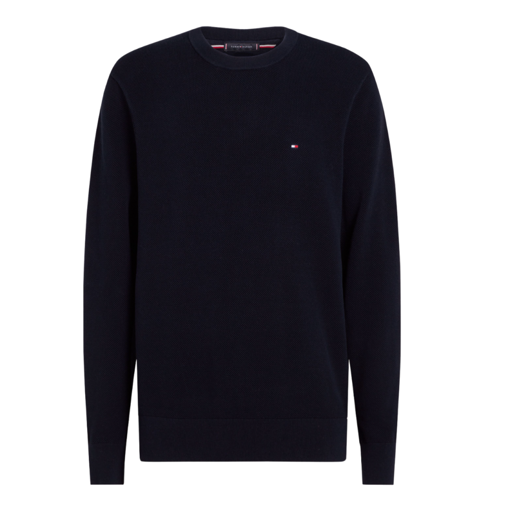 TOMMY HILFIGER</br>Ανδρικό Πουλόβερ Μπλε Structure Crewneck Cotton Regular MW0MW36347-DW5 Tommy Hilfiger TOMMY HILFIGER</br>Ανδρικό Πουλόβερ Μπλε Structure Crewneck Cotton Regular MW0MW36347-DW5 Tommy Hilfiger