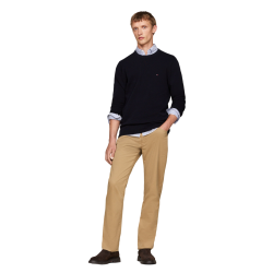 Ανδρικό Πουλόβερ Μπλε Structure Crewneck Cotton Regular MW0MW36347-DW5 Tommy Hilfiger