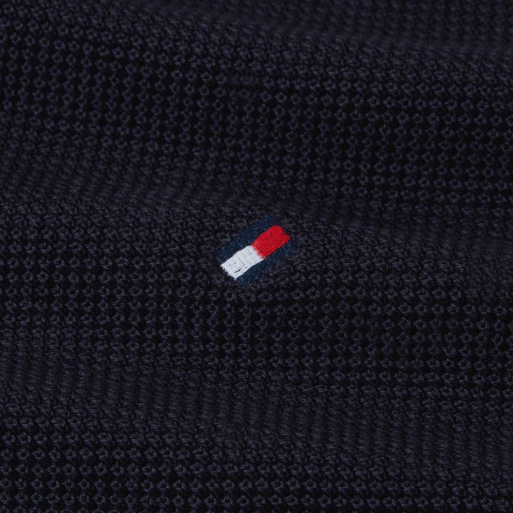 TOMMY HILFIGER</br>Tommy Hilfiger Essential Structure Crewneck Cotton Regular Sweater MW0MW36347-DW5 Ανδρικό Πουλόβερ Μπλε TOMMY HILFIGER</br>Tommy Hilfiger Essential Structure Crewneck Cotton Regular Sweater MW0MW36347-DW5 Ανδρικό Πουλόβερ Μπλε