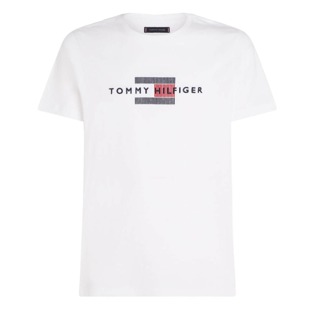 TOMMY HILFIGER</br>Ανδρικό T-shirt Λευκό Regular MW0MW36455-YBR Tommy Hilfiger TOMMY HILFIGER</br>Ανδρικό T-shirt Λευκό Regular MW0MW36455-YBR Tommy Hilfiger