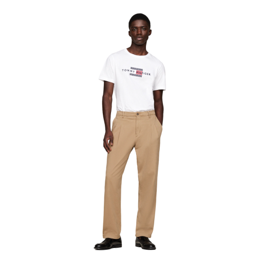 Ανδρικό T-shirt Λευκό Regular MW0MW36455-YBR Tommy Hilfiger