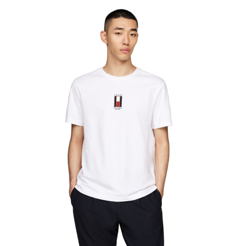 Ανδρικό T-shirt Λευκό Regular MW0MW36512-YBR Tommy Hilfiger