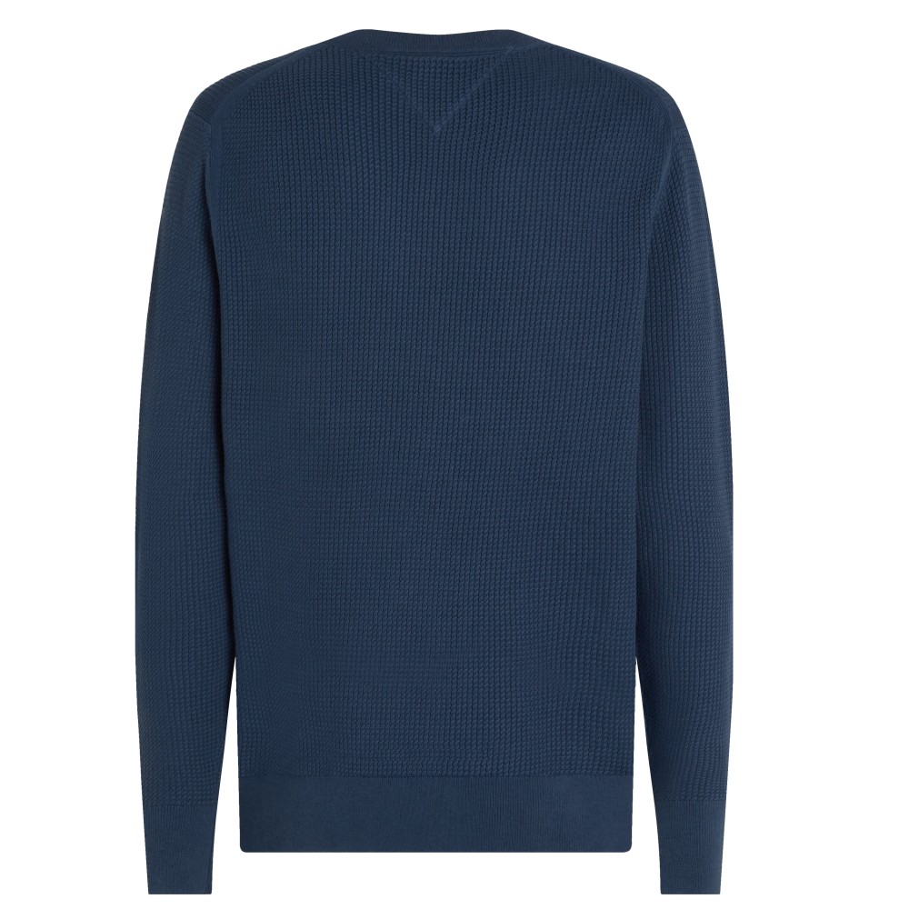 TOMMY HILFIGER</br>Ανδρικό Πουλόβερ Γαλάζιο Structure Crewneck Cotton Regular MW0MW36525-CBZ Tommy Hilfiger TOMMY HILFIGER</br>Ανδρικό Πουλόβερ Γαλάζιο Structure Crewneck Cotton Regular MW0MW36525-CBZ Tommy Hilfiger