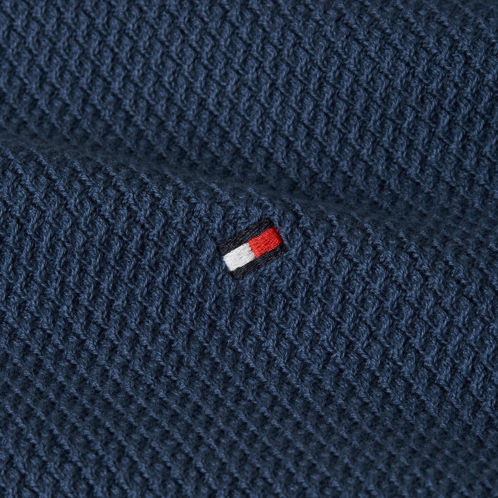 TOMMY HILFIGER</br>Ανδρικό Πουλόβερ Γαλάζιο Structure Crewneck Cotton Regular MW0MW36525-CBZ Tommy Hilfiger TOMMY HILFIGER</br>Ανδρικό Πουλόβερ Γαλάζιο Structure Crewneck Cotton Regular MW0MW36525-CBZ Tommy Hilfiger