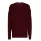 TOMMY HILFIGER</br>Ανδρικό Πουλόβερ Μπορντώ Structure Crewneck Cotton Regular MW0MW36525-VLP Tommy Hilfiger TOMMY HILFIGER</br>Ανδρικό Πουλόβερ Μπορντώ Structure Crewneck Cotton Regular MW0MW36525-VLP Tommy Hilfiger