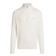 TOMMY HILFIGER</br>Ανδρικό Πουλόβερ Εκρού Με Cable Πλέξη 1/4 Zip Mock Cotton Regular MW0MW36532-YBI Tommy Hilfiger TOMMY HILFIGER</br>Ανδρικό Πουλόβερ Εκρού Με Cable Πλέξη 1/4 Zip Mock Cotton Regular MW0MW36532-YBI Tommy Hilfiger