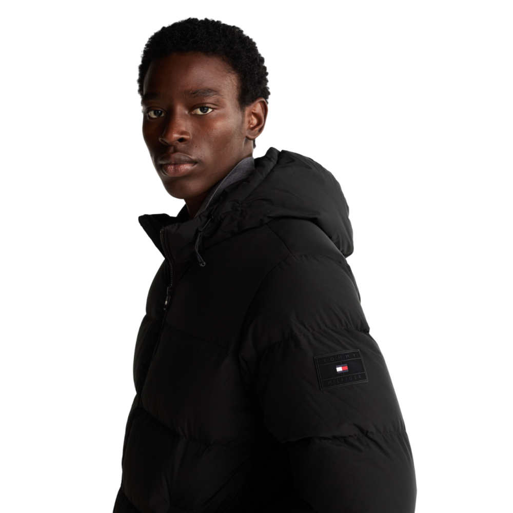 TOMMY HILFIGER</br>Ανδρικό Μπουφάν Αδιάβροχο Μαύρο Down Hooded Puffer Jacket MW0MW36599-BDS Tommy Hilfiger TOMMY HILFIGER</br>Ανδρικό Μπουφάν Αδιάβροχο Μαύρο Down Hooded Puffer Jacket MW0MW36599-BDS Tommy Hilfiger