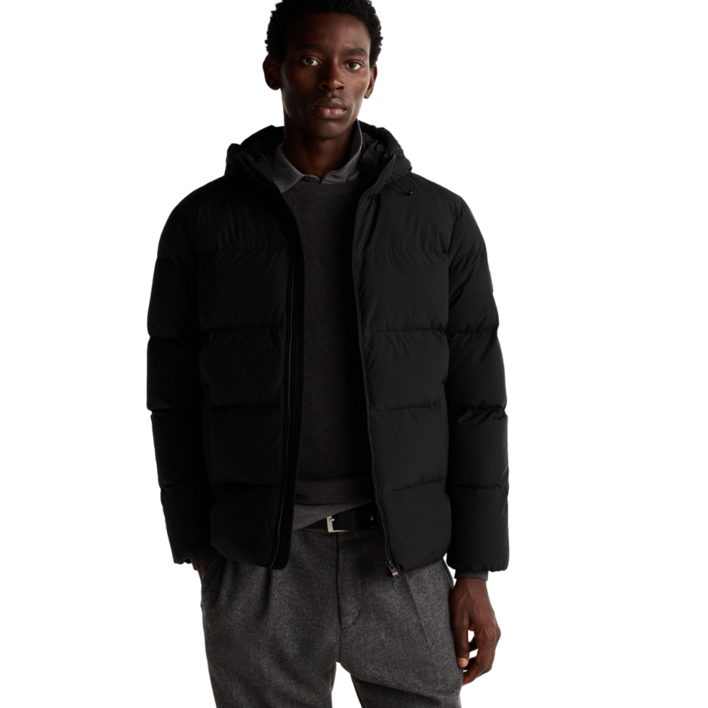 TOMMY HILFIGER</br>Ανδρικό Μπουφάν Αδιάβροχο Μαύρο Down Hooded Puffer Jacket MW0MW36599-BDS Tommy Hilfiger TOMMY HILFIGER</br>Ανδρικό Μπουφάν Αδιάβροχο Μαύρο Down Hooded Puffer Jacket MW0MW36599-BDS Tommy Hilfiger