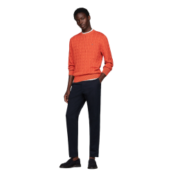 Ανδρικό Παντελόνι Μπλε Harlem Satin Chino Relaxed Tapered MW0MW36708-DW5 Tommy Hilfiger