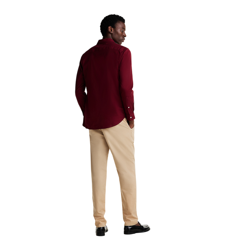 TOMMY HILFIGER</br>Ανδρικό Πουκάμισο Μπορντώ Flannel THFlex Regular MW0MW36824-VLP Tommy Hilfiger