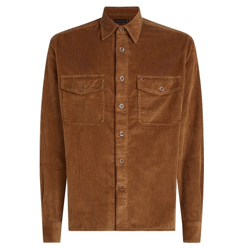 Ανδρικό Πουκάμισο Κάμελ Κοτλέ Overshirt Relaxed MW0MW36855-GWP Tommy Hilfiger