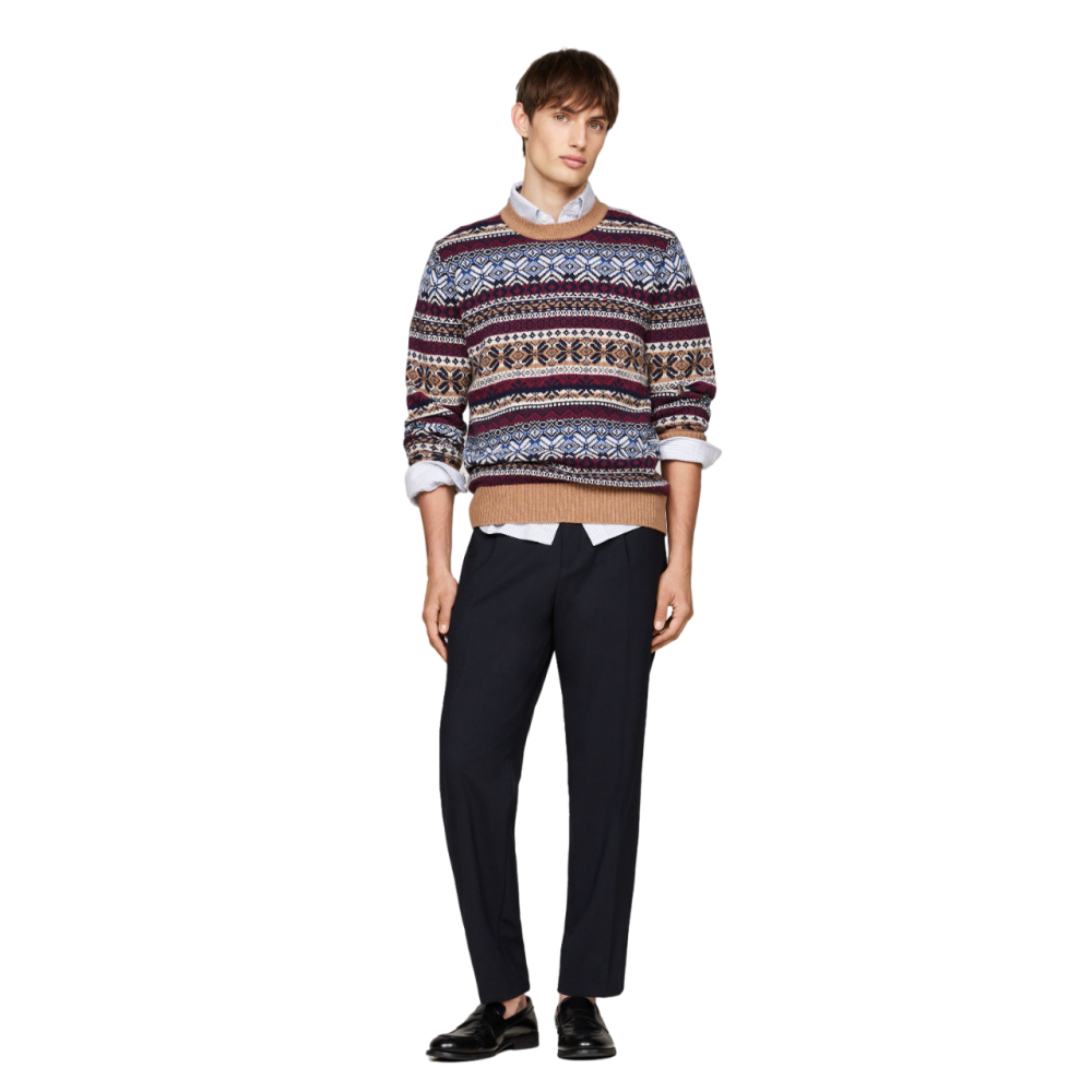 TOMMY HILFIGER</br>Ανδρικό Πουλόβερ Πολύχρωμο Με Σχέδιο Μάλλινο MW0MW37026-0HD Tommy Hilfiger TOMMY HILFIGER</br>Ανδρικό Πουλόβερ Πολύχρωμο Με Σχέδιο Μάλλινο MW0MW37026-0HD Tommy Hilfiger