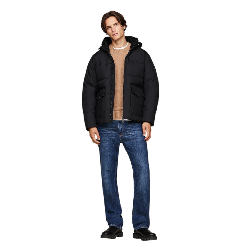 TOMMY HILFIGER</br>Ανδρικό Μπουφάν Αδιάβροχο Μαύρο Rockie Utility Hooded Puffer Jacket MW0MW37125-BDS Tommy Hilfiger TOMMY HILFIGER</br>Ανδρικό Μπουφάν Αδιάβροχο Μαύρο Rockie Utility Hooded Puffer Jacket MW0MW37125-BDS Tommy Hilfiger