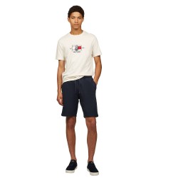 Ανδρική Βερμούδα Μπλε Βαμβακερή Essential Terry Sweatshort MW0MW37240-DW5 Tommy Hilfiger