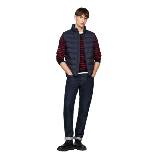 Ανδρικό Μπουφάν Αμάνικο Αδιάβροχο Μπλε MW0MW37255-DW5 Tommy Hilfiger Ανδρικό Μπουφάν Αμάνικο Αδιάβροχο Μπλε MW0MW37255-DW5 Tommy Hilfiger