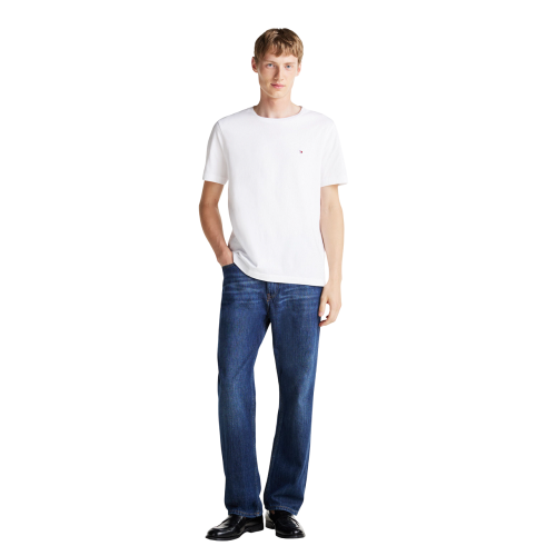 Tommy Hilfiger MW0MW37267-YBR Ανδρικό T-shirt Λευκό Essential Regular Fit 