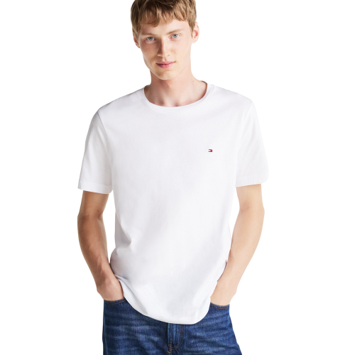 Tommy Hilfiger MW0MW37267-YBR Ανδρικό T-shirt Λευκό Essential Regular Fit 