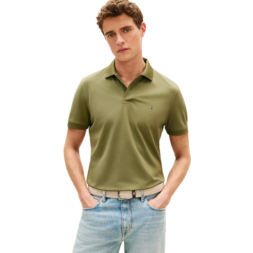 Tommy Hilfiger Performance Pique Short Sleeve Polo Regular MW0MW37309-MSX Ανδρικό Polo T-shirt Χακί