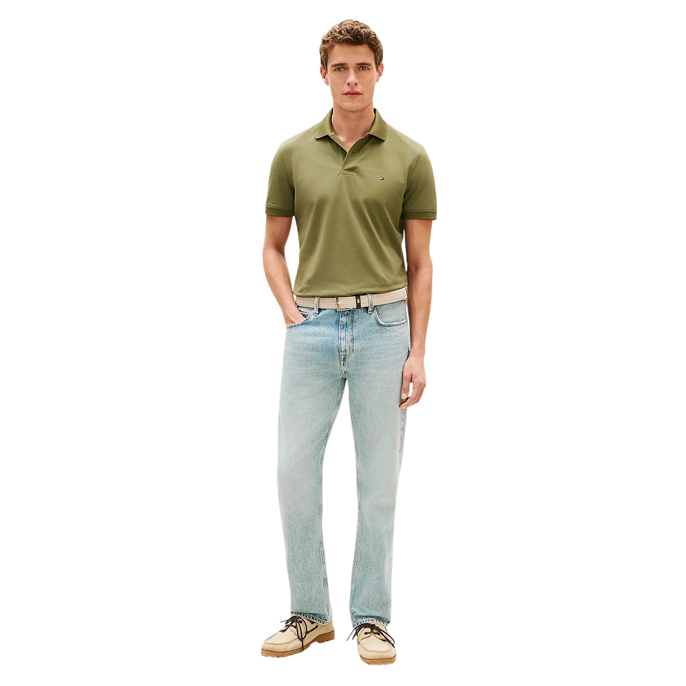 TOMMY HILFIGER</br>Tommy Hilfiger Performance Pique Short Sleeve Polo Regular MW0MW37309-MSX Ανδρικό Polo T-shirt Χακί TOMMY HILFIGER</br>Tommy Hilfiger Performance Pique Short Sleeve Polo Regular MW0MW37309-MSX Ανδρικό Polo T-shirt Χακί