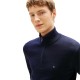 TOMMY HILFIGER</br>Tommy Hilfiger Essential Cotton 1/4 Zip Mock Regular MW0MW37331-DW5 Ανδρικό Πουλόβερ Μπλε