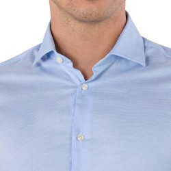 Ανδρικό Πουκάμισο Σιέλ THFlex Slim  MW0MW37335-C1Z Tommy Hilfiger