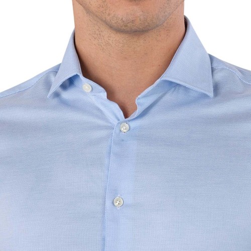 Ανδρικό Πουκάμισο Σιέλ THFlex Slim MW0MW37335-C1Z Tommy Hilfiger