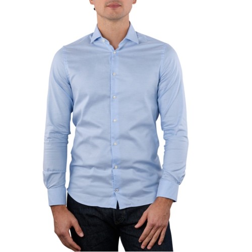 Ανδρικό Πουκάμισο Σιέλ THFlex Slim MW0MW37335-C1Z Tommy Hilfiger