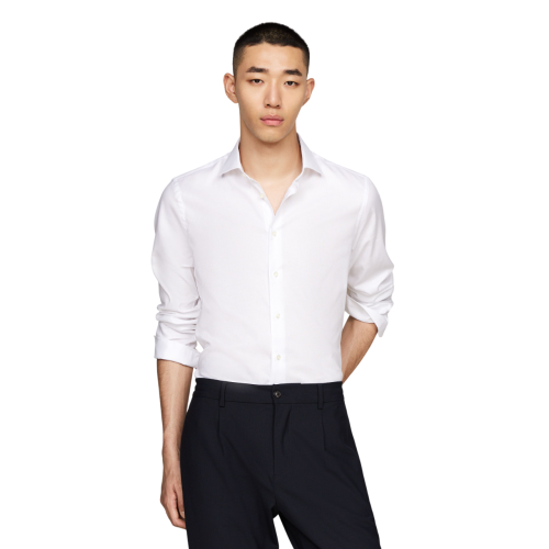 Ανδρικό Πουκάμισο Λευκό THFlex Slim MW0MW37335-YCF Tommy Hilfiger