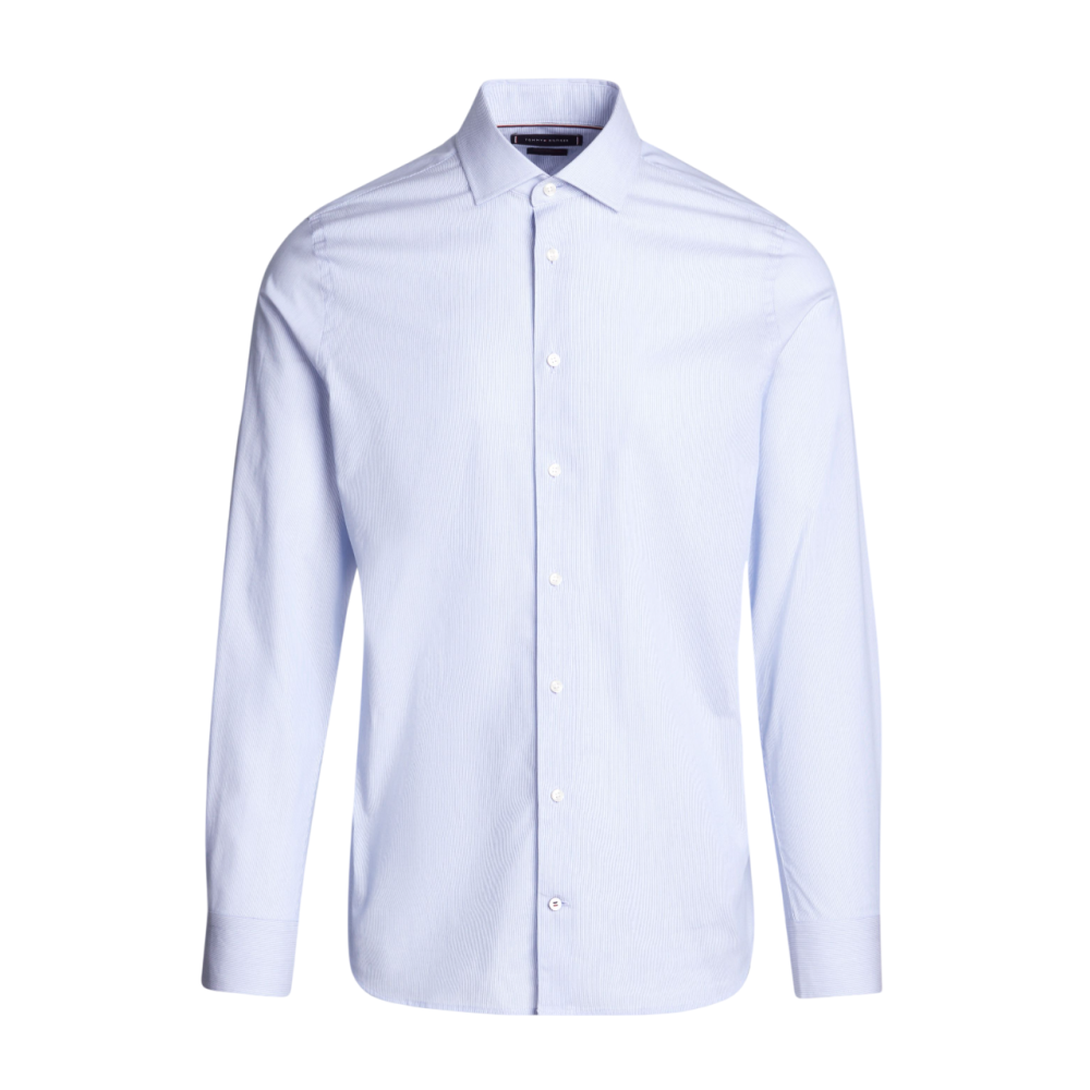 TOMMY HILFIGER</br>Ανδρικό Πουκάμισο Γαλάζιο Ριγέ THFlex Slim MW0MW37336-0A4 Tommy Hilfiger TOMMY HILFIGER</br>Ανδρικό Πουκάμισο Γαλάζιο Ριγέ THFlex Slim MW0MW37336-0A4 Tommy Hilfiger