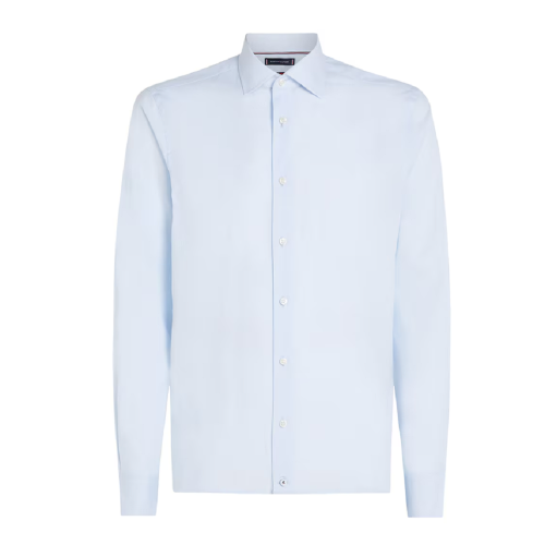 Ανδρικό Πουκάμισο Σιέλ Ριγέ THFlex Slim MW0MW37336-0A5 Tommy Hilfiger