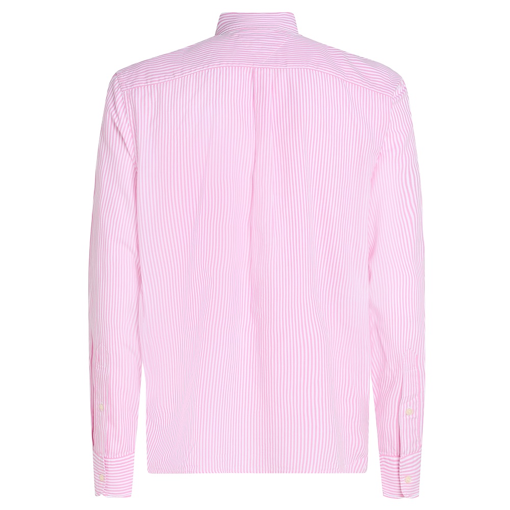 TOMMY HILFIGER</br>Ανδρικό Πουκάμισο Ροζ/Λευκό Ριγέ THFlex Poplin Regular MW0MW37549-0FA Tommy Hilfiger TOMMY HILFIGER</br>Ανδρικό Πουκάμισο Ροζ/Λευκό Ριγέ THFlex Poplin Regular MW0MW37549-0FA Tommy Hilfiger