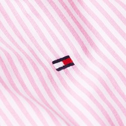 Ανδρικό Πουκάμισο Ροζ/Λευκό Ριγέ THFlex Poplin Regular MW0MW37549-0FA Tommy Hilfiger