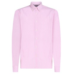 Ανδρικό Πουκάμισο Ροζ/Λευκό Ριγέ THFlex Poplin Regular MW0MW37549-0FA Tommy Hilfiger