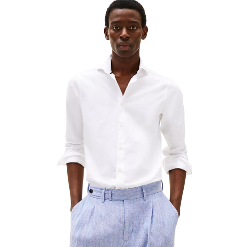 Ανδρικό Πουκάμισο Λευκό Twill Slim MW0MW37612-YCF Tommy Hilfiger Ανδρικό Πουκάμισο Λευκό Twill Slim MW0MW37612-YCF Tommy Hilfiger