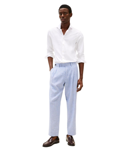 Tommy Hilfiger Light Twill Solid Slim Shirt MW0MW37612-YCF Ανδρικό Πουκάμισο Λευκό 