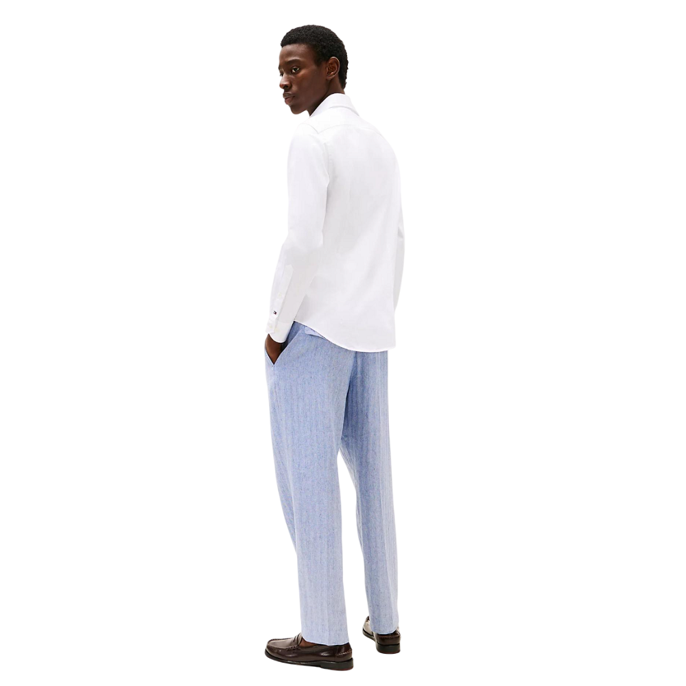TOMMY HILFIGER</br>Ανδρικό Πουκάμισο Λευκό Twill Slim MW0MW37612-YCF Tommy Hilfiger TOMMY HILFIGER</br>Ανδρικό Πουκάμισο Λευκό Twill Slim MW0MW37612-YCF Tommy Hilfiger
