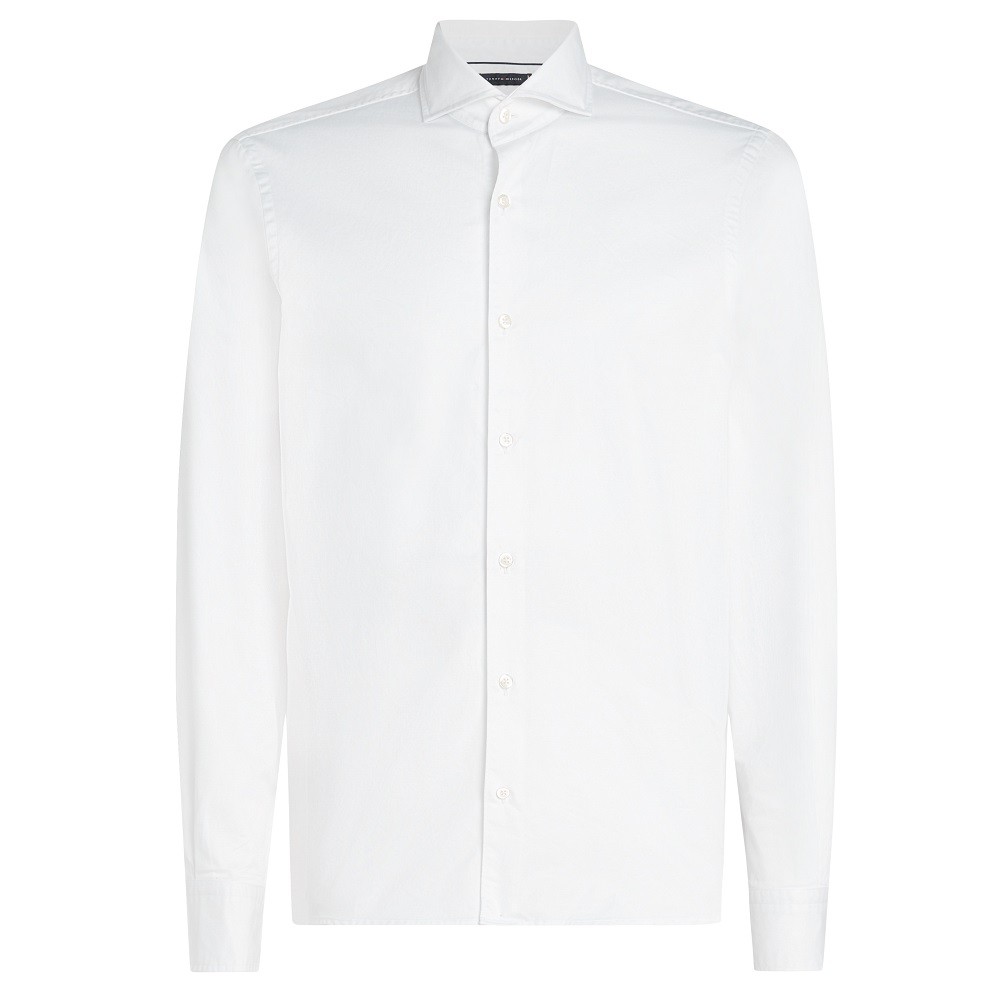 TOMMY HILFIGER</br>Ανδρικό Πουκάμισο Λευκό Twill Slim MW0MW37612-YCF Tommy Hilfiger TOMMY HILFIGER</br>Ανδρικό Πουκάμισο Λευκό Twill Slim MW0MW37612-YCF Tommy Hilfiger