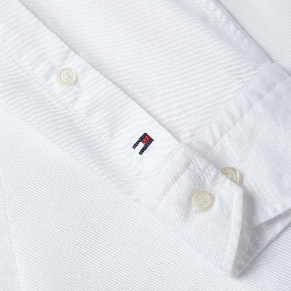 TOMMY HILFIGER</br>Ανδρικό Πουκάμισο Λευκό Twill Slim MW0MW37612-YCF Tommy Hilfiger TOMMY HILFIGER</br>Ανδρικό Πουκάμισο Λευκό Twill Slim MW0MW37612-YCF Tommy Hilfiger