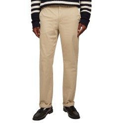 TOMMY HILFIGER</br>Ανδρικό Παντελόνι Μπεζ Denton Stretch Satin Chino Straight MW0MW37873-AEG Tommy Hilfiger