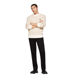 Ανδρικό Παντελόνι Μαύρο Denton Stretch Satin Chino Straight MW0MW37873-BDS Tommy Hilfiger