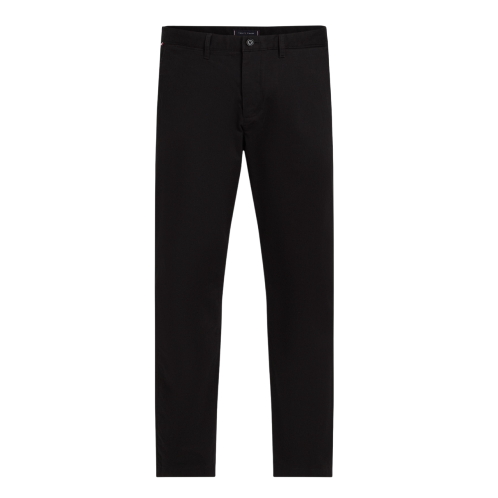 TOMMY HILFIGER</br>Ανδρικό Παντελόνι Μαύρο Denton Stretch Satin Chino Straight MW0MW37873-BDS Tommy Hilfiger TOMMY HILFIGER</br>Ανδρικό Παντελόνι Μαύρο Denton Stretch Satin Chino Straight MW0MW37873-BDS Tommy Hilfiger