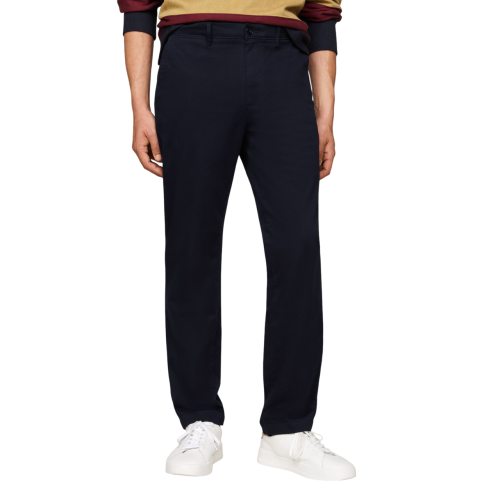 Ανδρικό Παντελόνι Μπλε Denton Stretch Satin Chino Straight MW0MW37873-DW5 Tommy Hilfiger