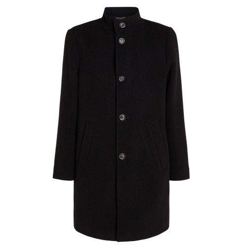 Ανδρικό Παλτό Μαύρο Wool Blend Regular MW0MW37956-BDS Tommy Hilfiger